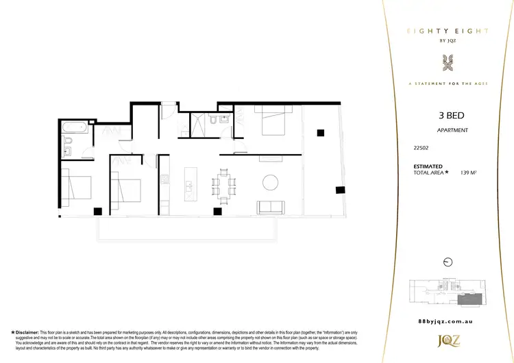 Floorplan of Homely apartment listing, 2502/88B Christie Street, St Leonards NSW 2065