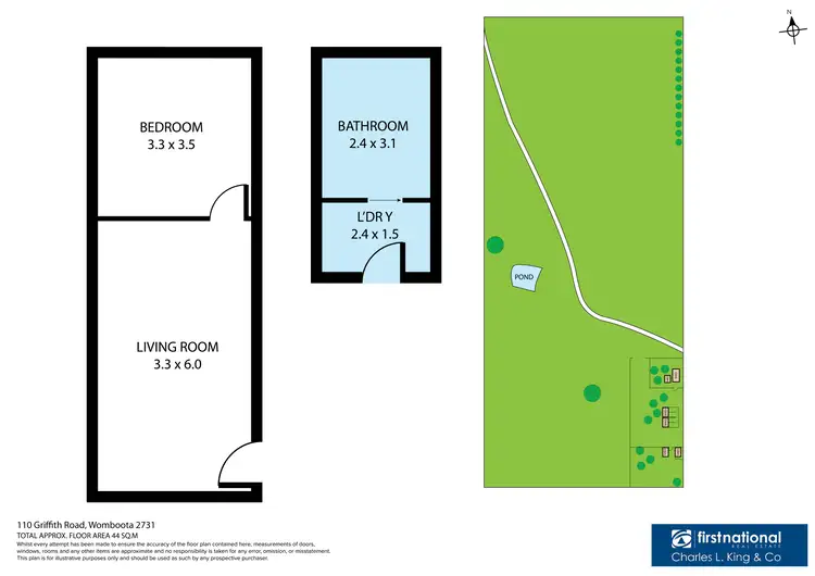 Floorplan of Homely land listing, 110 Griffith Road, Womboota NSW 2731