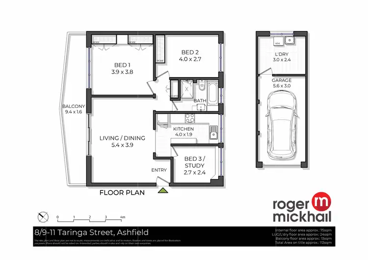 Floorplan of Homely apartment listing, 8/9-11 Taringa Street, Ashfield NSW 2131