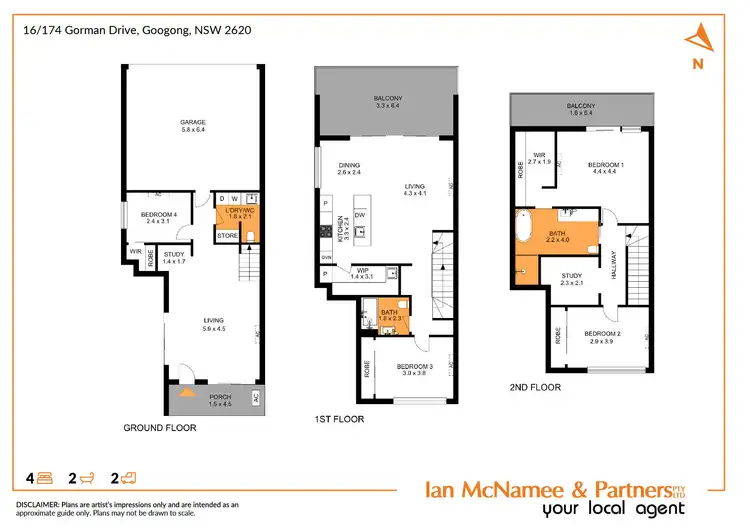 Floorplan of Homely townhouse listing, 16/174 Gorman Drive, Googong NSW 2620