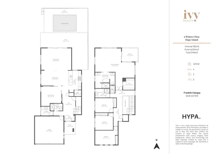 Floorplan of Homely house listing, 9 Waters Close, Hope Island QLD 4212