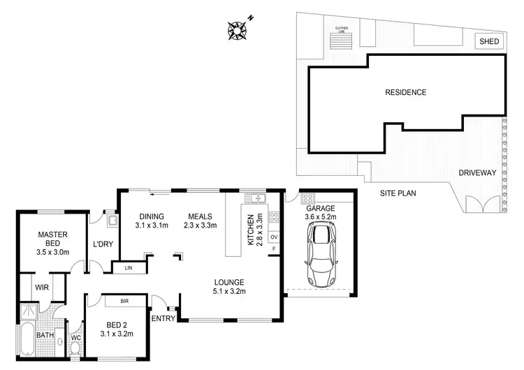 Floorplan of Homely unit listing, 1C Hardiman Court, Mill Park VIC 3082