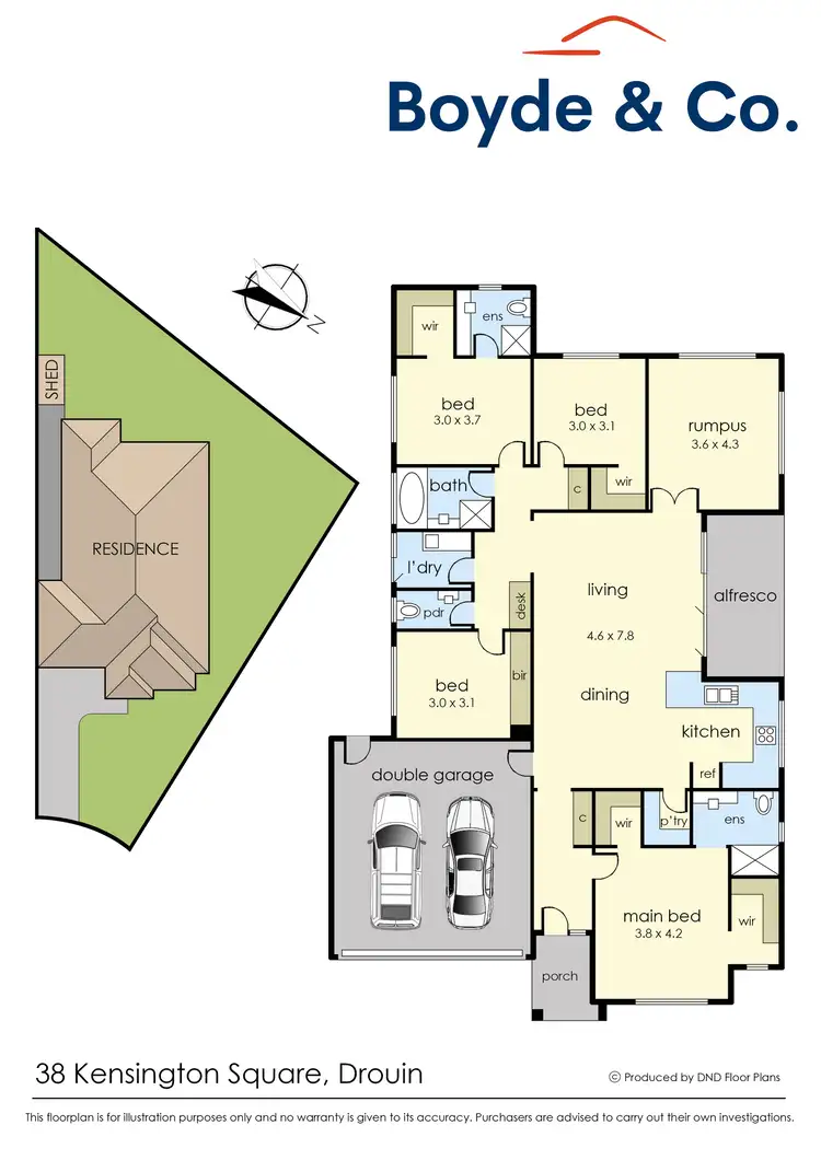 Floorplan of Homely house listing, 38 Kensington Square, Drouin VIC 3818