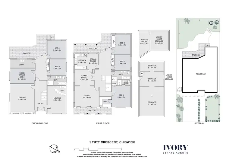 Floorplan of Homely house listing, 1 Tutt Crescent, Chiswick NSW 2046