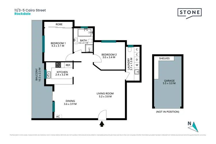Floorplan of Homely apartment listing, 11/3-5 Cairo Street, Rockdale NSW 2216