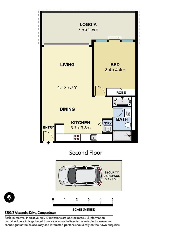 Floorplan of Homely apartment listing, 5209/8 Alexandra Drive, Camperdown NSW 2050
