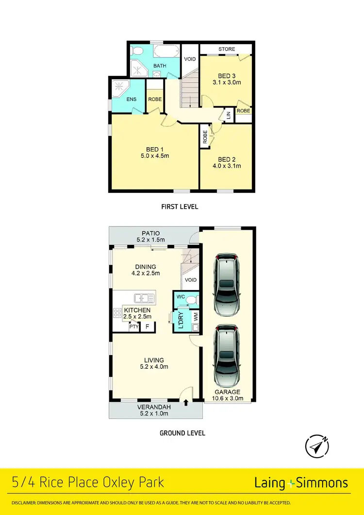 Floorplan of Homely townhouse listing, 5/4 Rice Place, Oxley Park NSW 2760
