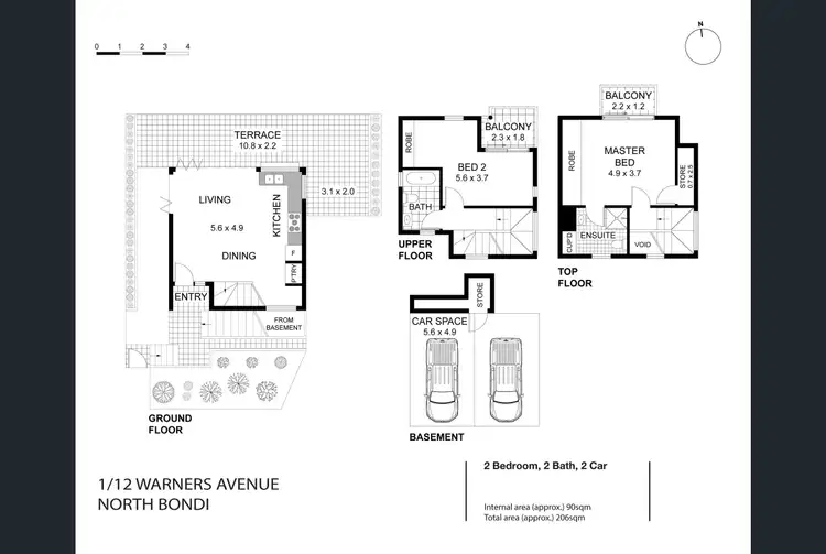 Floorplan of Homely apartment listing, 1/12 Warners Avenue, North Bondi NSW 2026