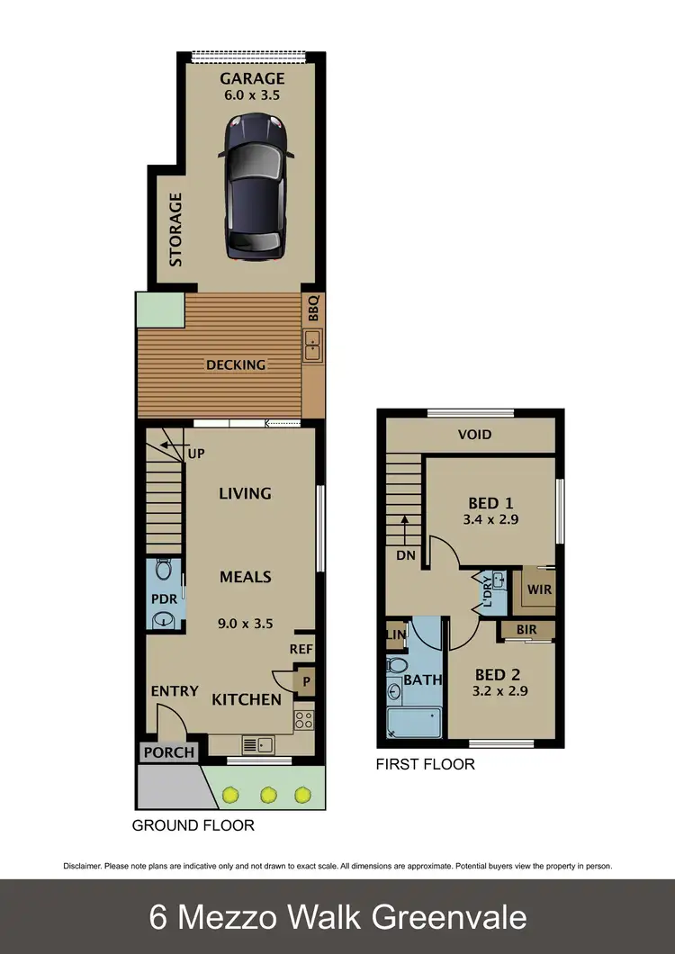 Floorplan of Homely townhouse listing, 6 Mezzo Walk, Greenvale VIC 3059