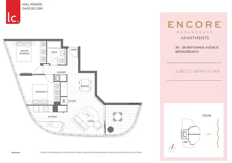 Floorplan of Homely apartment listing, 1104/36 Britannia Avenue, Broadbeach QLD 4218