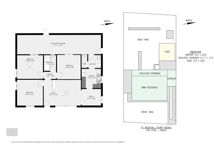 Floorplan of Homely house listing, 61 McDouall Stuart Avenue, Whyalla Stuart SA 5608