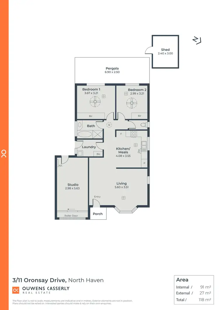 Floorplan of Homely unit listing, 3/11 Oronsay Drive, North Haven SA 5018