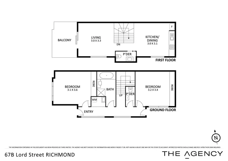 Floorplan of Homely townhouse listing, 67b Lord Street, Richmond VIC 3121
