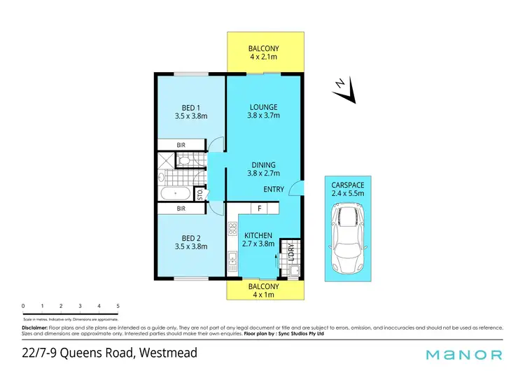 Floorplan of Homely unit listing, 22/7-9 Queens Road, Westmead NSW 2145