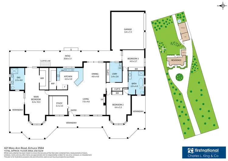Floorplan of Homely house listing, 421 Mary Ann Road, Echuca VIC 3564