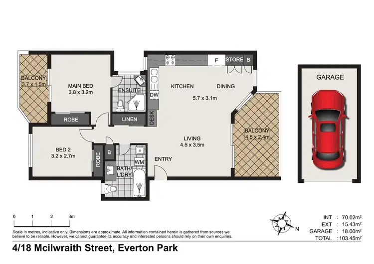Floorplan of Homely unit listing, 4/18 McIlwraith Street, Everton Park QLD 4053