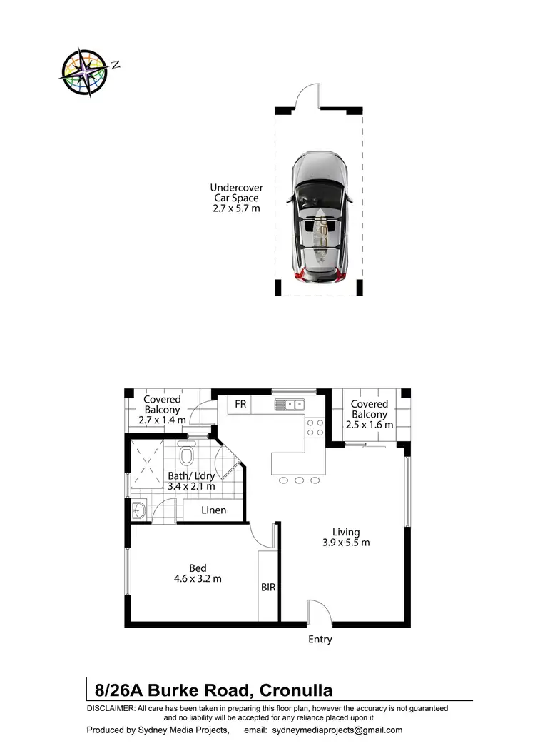 Floorplan of Homely unit listing, 8/26A Burke Road, Cronulla NSW 2230