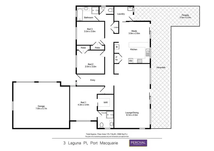 Floorplan of Homely house listing, 3 Laguna Place, Port Macquarie NSW 2444