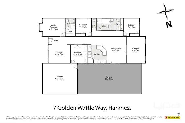 Floorplan of Homely house listing, 7 Golden Wattle Way, Harkness VIC 3337