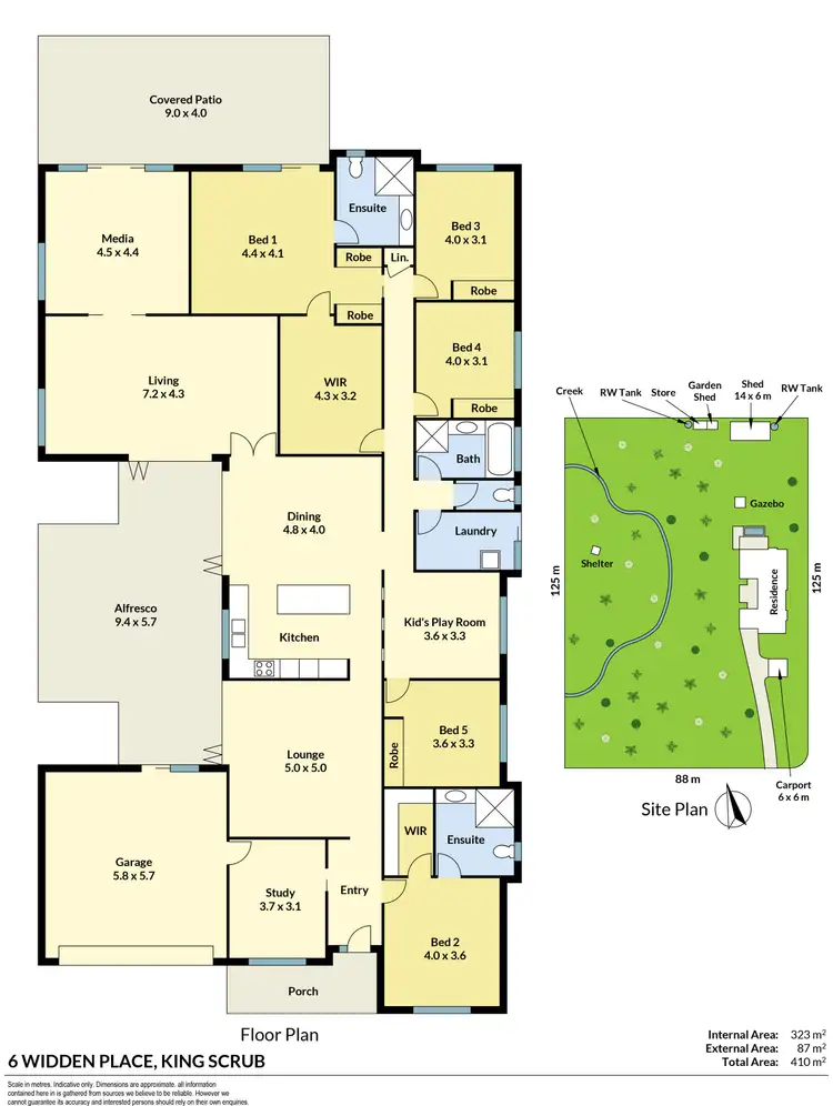 Floorplan of Homely house listing, 6 Widden Place, King Scrub QLD 4521