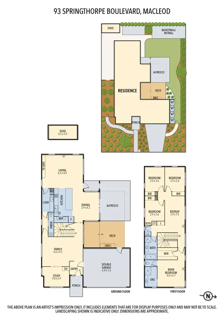 Floorplan of Homely house listing, 93 Springthorpe Boulevard, Macleod VIC 3085