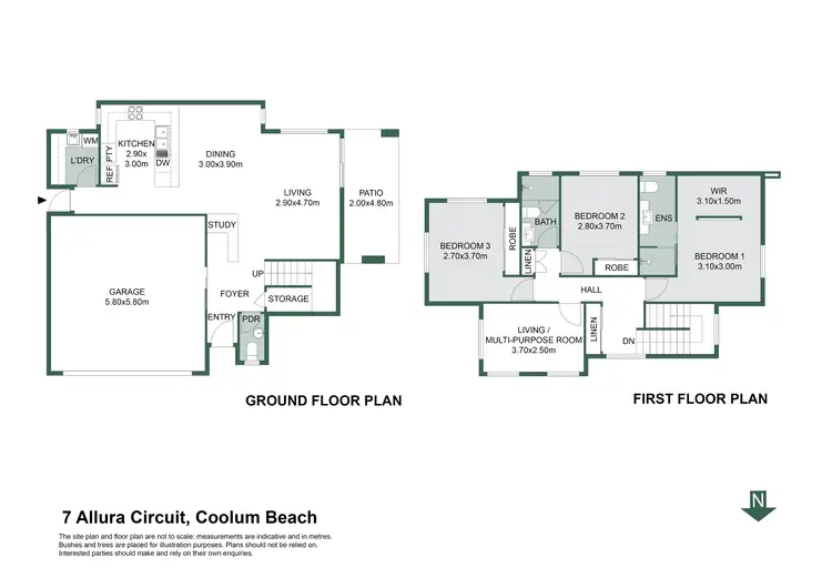 Floorplan of Homely house listing, 7 Allura Circuit, Coolum Beach QLD 4573