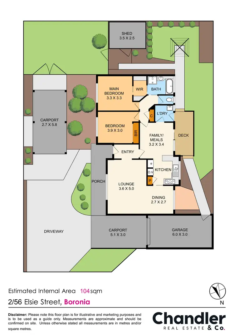 Floorplan of Homely unit listing, 2/56 Elsie Street, Boronia VIC 3155