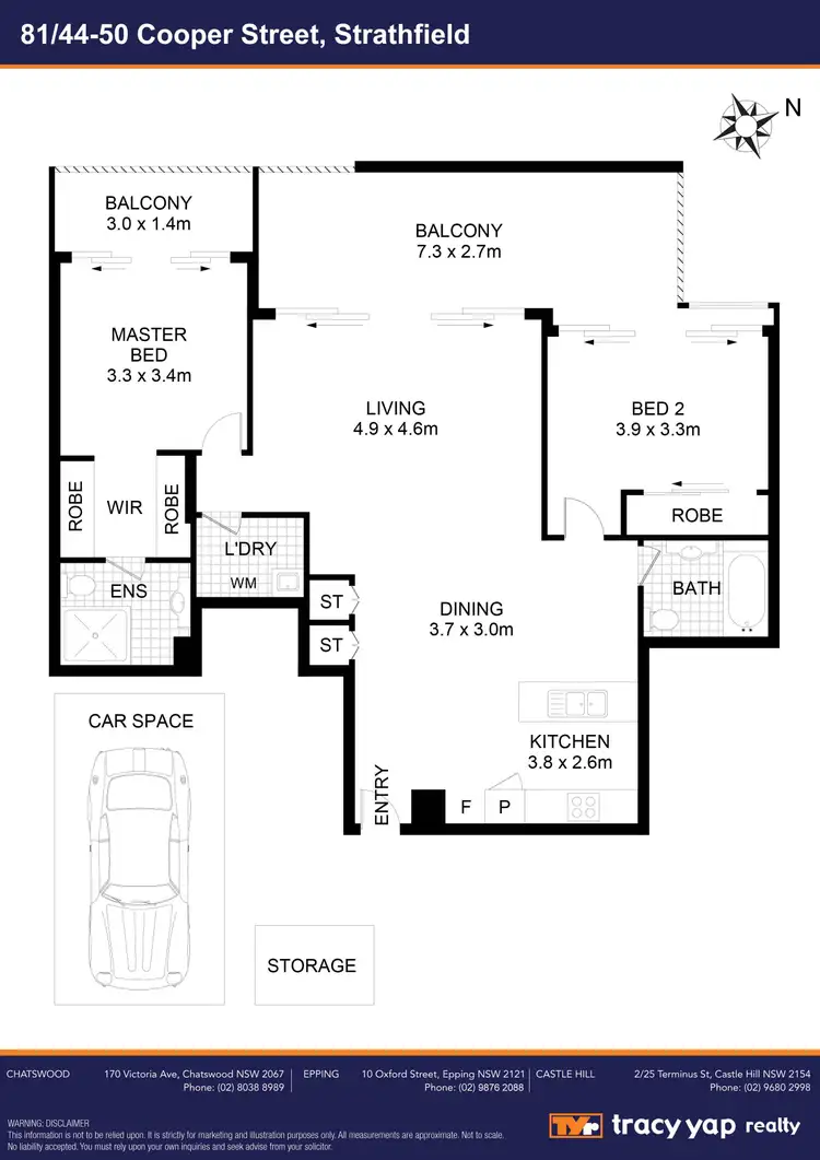 Floorplan of Homely apartment listing, 81/44-50 Cooper Street, Strathfield NSW 2135