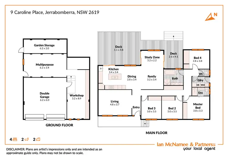 Floorplan of Homely house listing, 9 Caroline Place, Karabar NSW 2620
