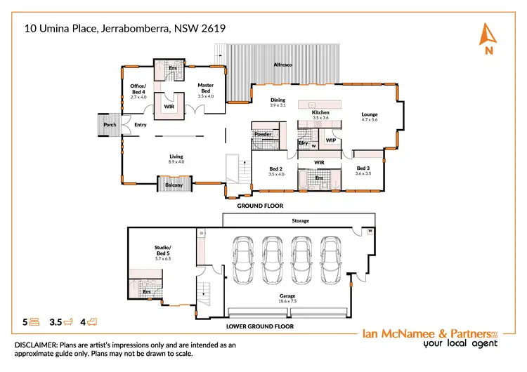 Floorplan of Homely house listing, 10 Umina Place, Jerrabomberra NSW 2619