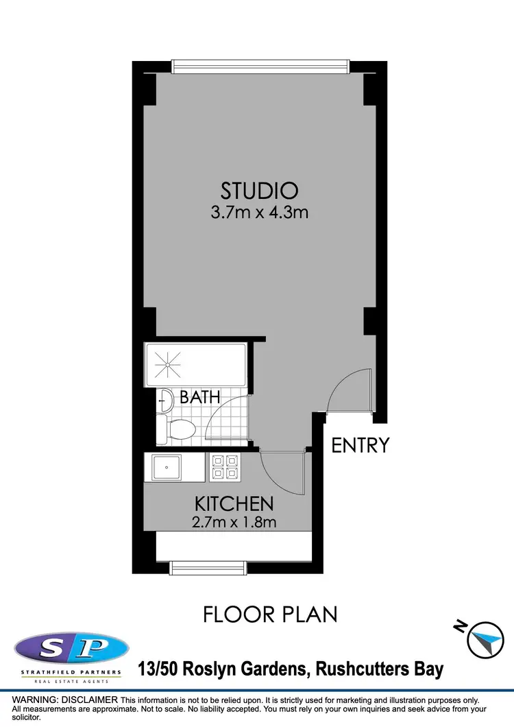 Floorplan of Homely studio listing, 13/50-58 Roslyn Garden, Rushcutters Bay NSW 2011