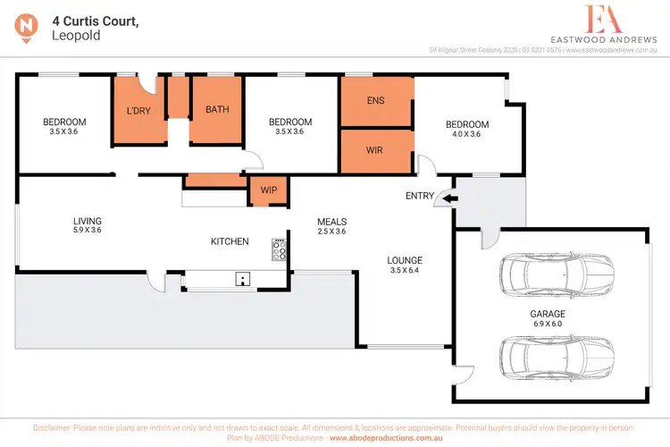 Floorplan of Homely house listing, 4 Curtis Court, Leopold VIC 3224