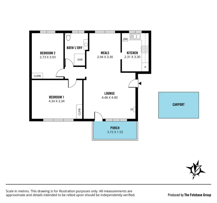 Floorplan of Homely unit listing, 2/123 Buxton Street, North Adelaide SA 5006