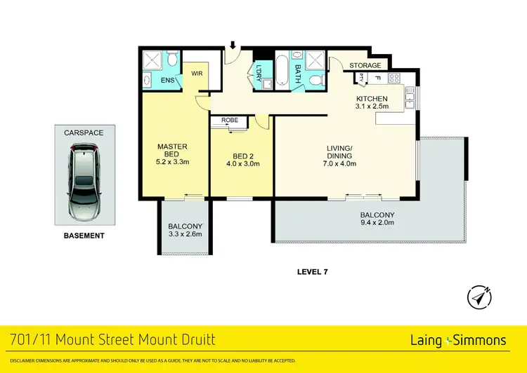 Floorplan of Homely unit listing, 701/11 Mount Street, Mount Druitt NSW 2770
