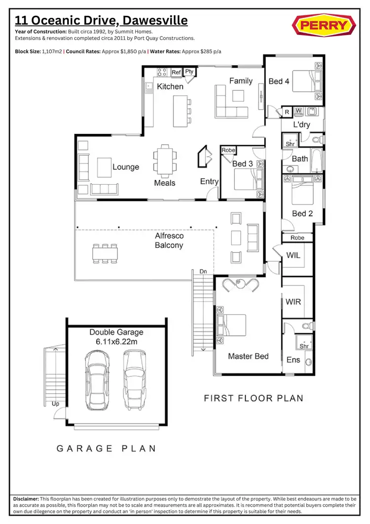 Floorplan of Homely house listing, 11 Oceanic Drive, Dawesville WA 6211