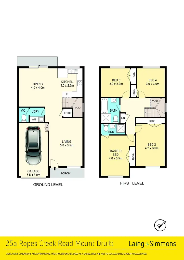 Floorplan of Homely townhouse listing, 25A Ropes Creek Road, Mount Druitt NSW 2770