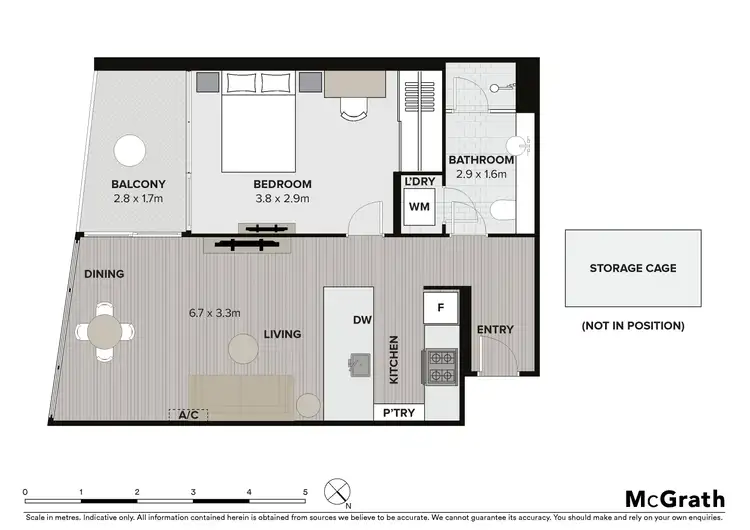Floorplan of Homely apartment listing, 1805/301 King Street, Melbourne VIC 3000
