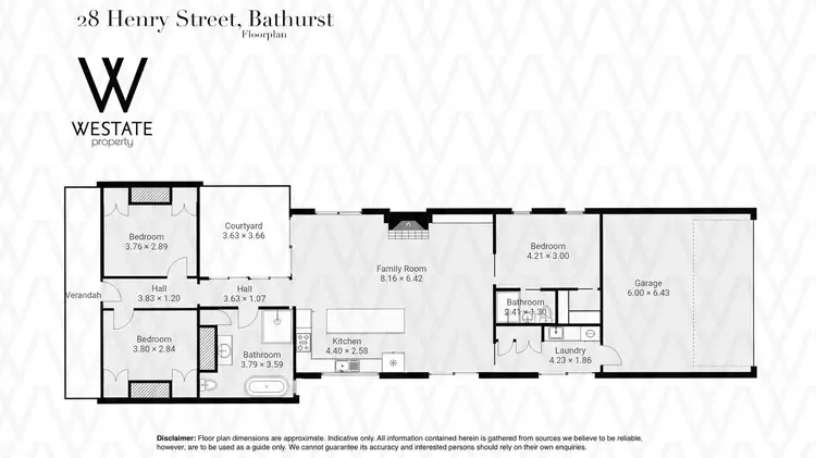 Floorplan of Homely semi-detached listing, 28 Henry Street, Bathurst NSW 2795