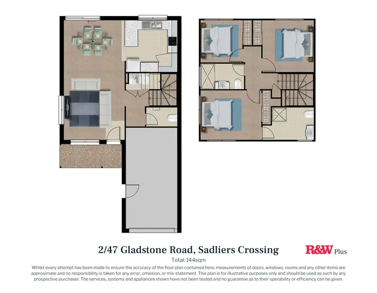 Floorplan of Homely townhouse listing, 2/47 Gladstone Road, Sadliers Crossing QLD 4305