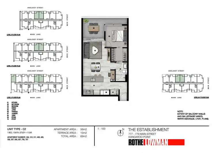Floorplan of Homely apartment listing, 306/36 Anglesey Street, Kangaroo Point QLD 4169