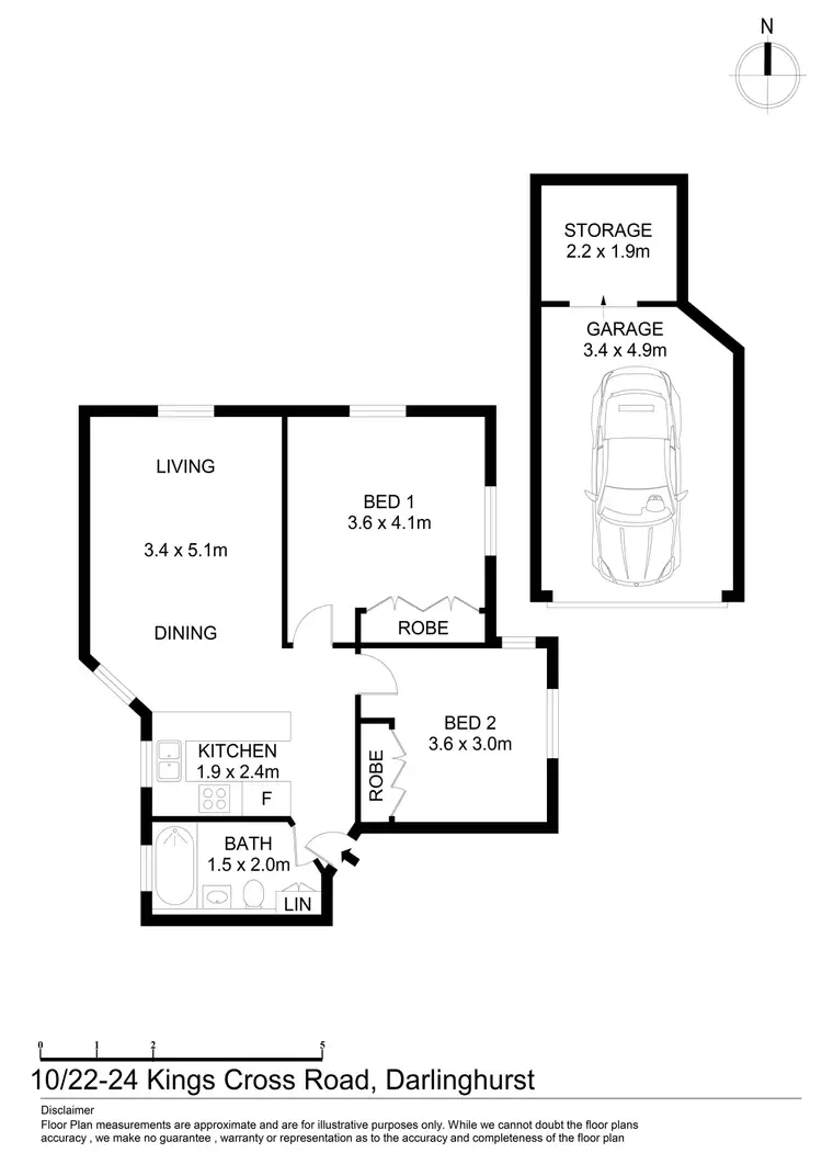 Floorplan of Homely apartment listing, 10/22-24 Kings Cross Road, Potts Point NSW 2011