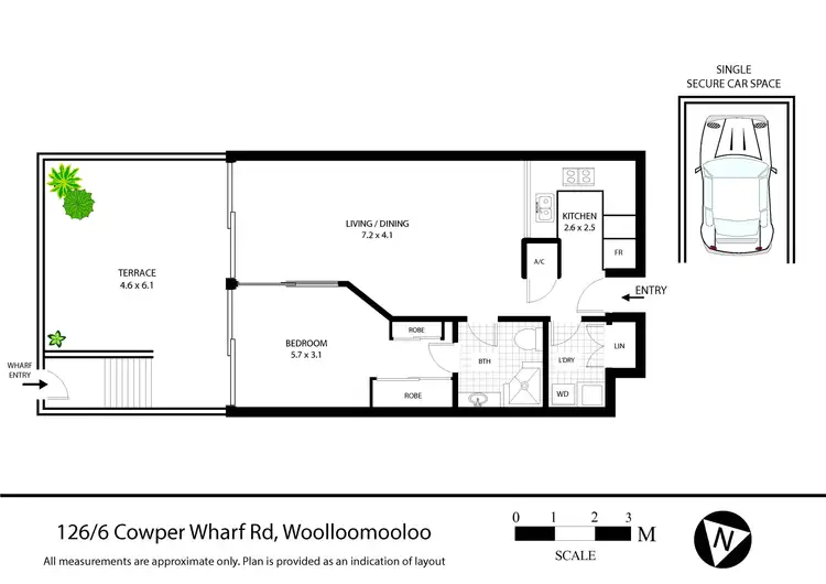 Floorplan of Homely apartment listing, 126/6 Cowper Wharf Roadway, Woolloomooloo NSW 2011