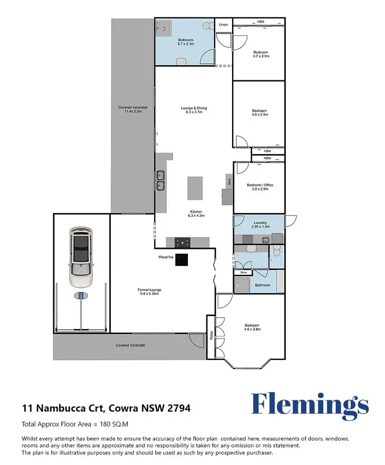 Floorplan of Homely house listing, 11 Nambucca Circuit, Cowra NSW 2794