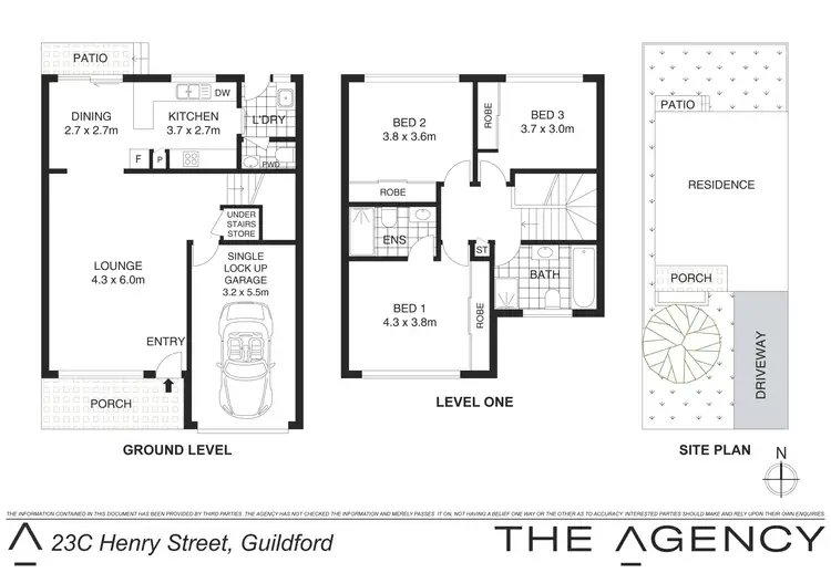 Floorplan of Homely semi-detached listing, 23C Henry Street, Guildford NSW 2161