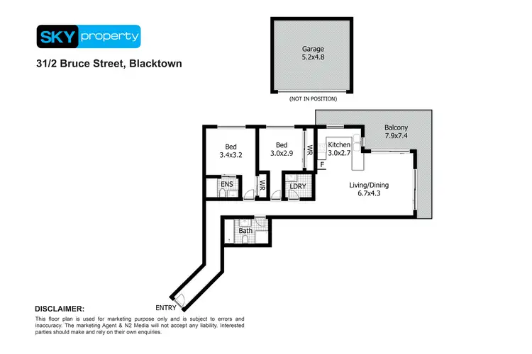 Floorplan of Homely apartment listing, 31/2 Bruce Street, Blacktown NSW 2148