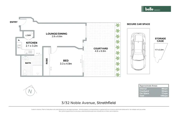 Floorplan of Homely apartment listing, 3/32 Noble Avenue, Strathfield NSW 2135