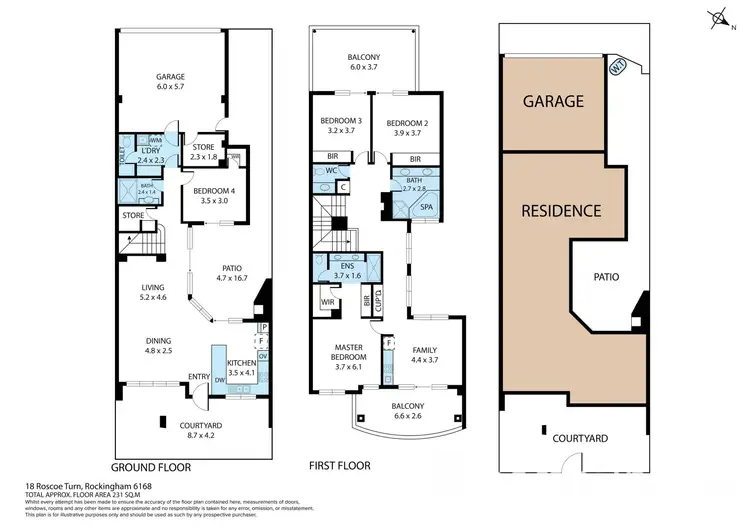 Floorplan of Homely house listing, 18 Roscoe Turn, Rockingham WA 6168