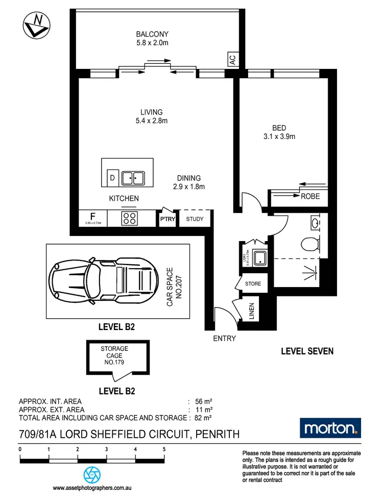 Floorplan of Homely apartment listing, 709/81A Lord Sheffield Circuit, Penrith NSW 2750