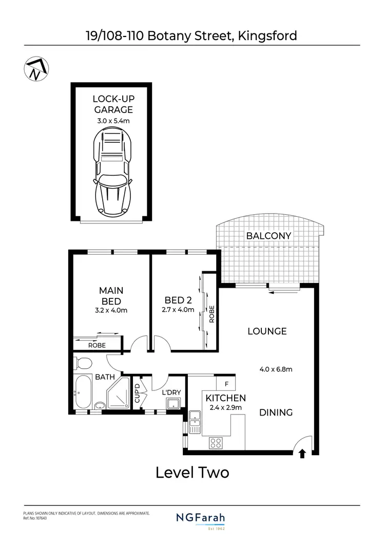 Floorplan of Homely apartment listing, 19/108-110 Botany Street, Kingsford NSW 2032