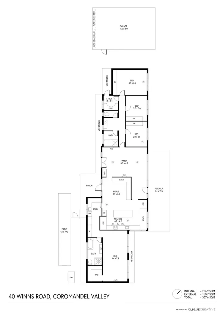 Floorplan of Homely house listing, 40 Winns Road, Coromandel Valley SA 5051